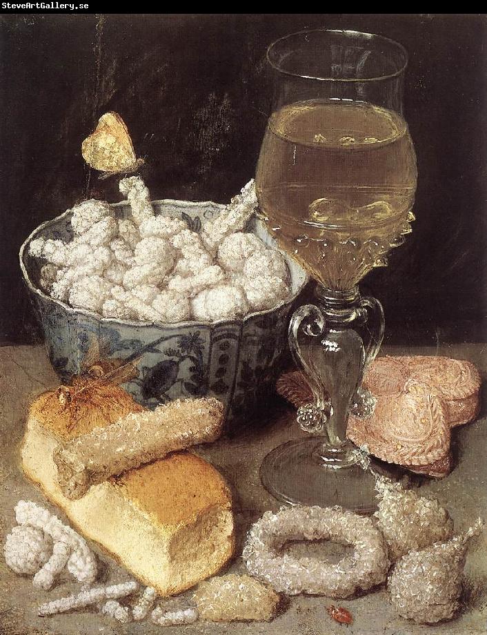 FLEGEL, Georg Still-Life with Bread and Confectionary dg